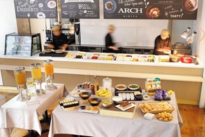 Daily buffet breakfast for a fee