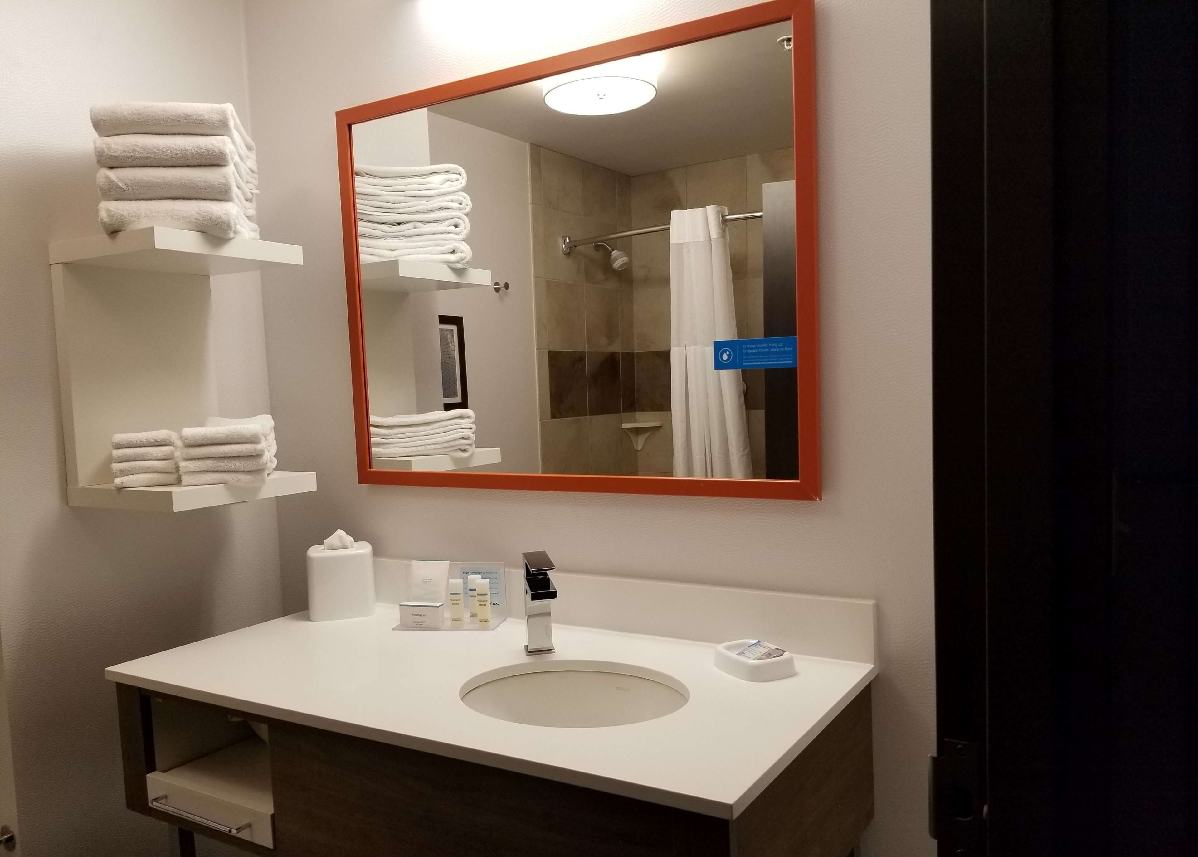 two queens | bathroom | free toiletries, hair dryer, towels, soap