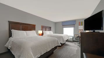 Premium bedding, pillowtop beds, in-room safe, laptop workspace