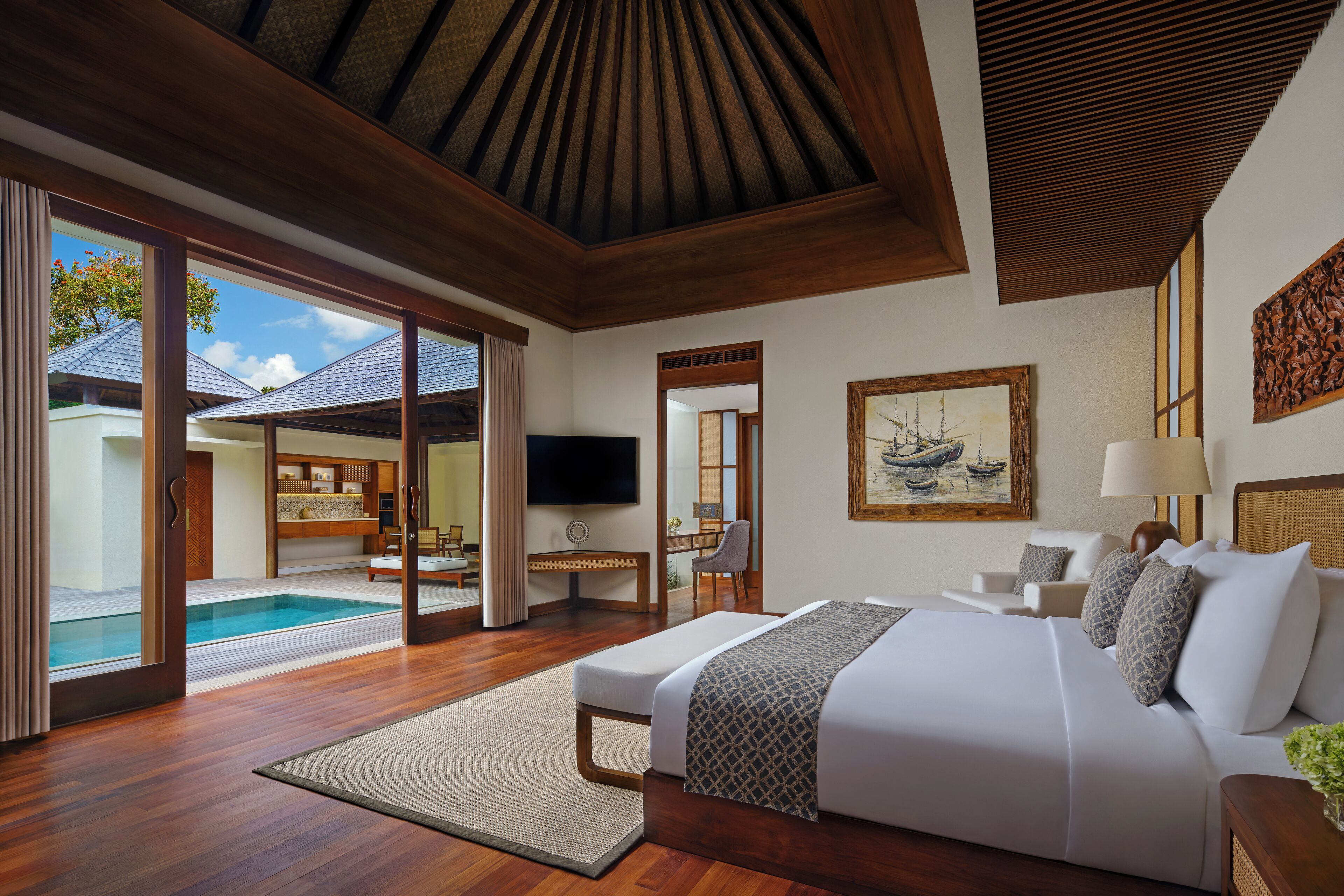 Deluxe-Villa, 1 Schlafzimmer | Hochwertige Bettwaren, kostenlose Minibar, Zimmersafe