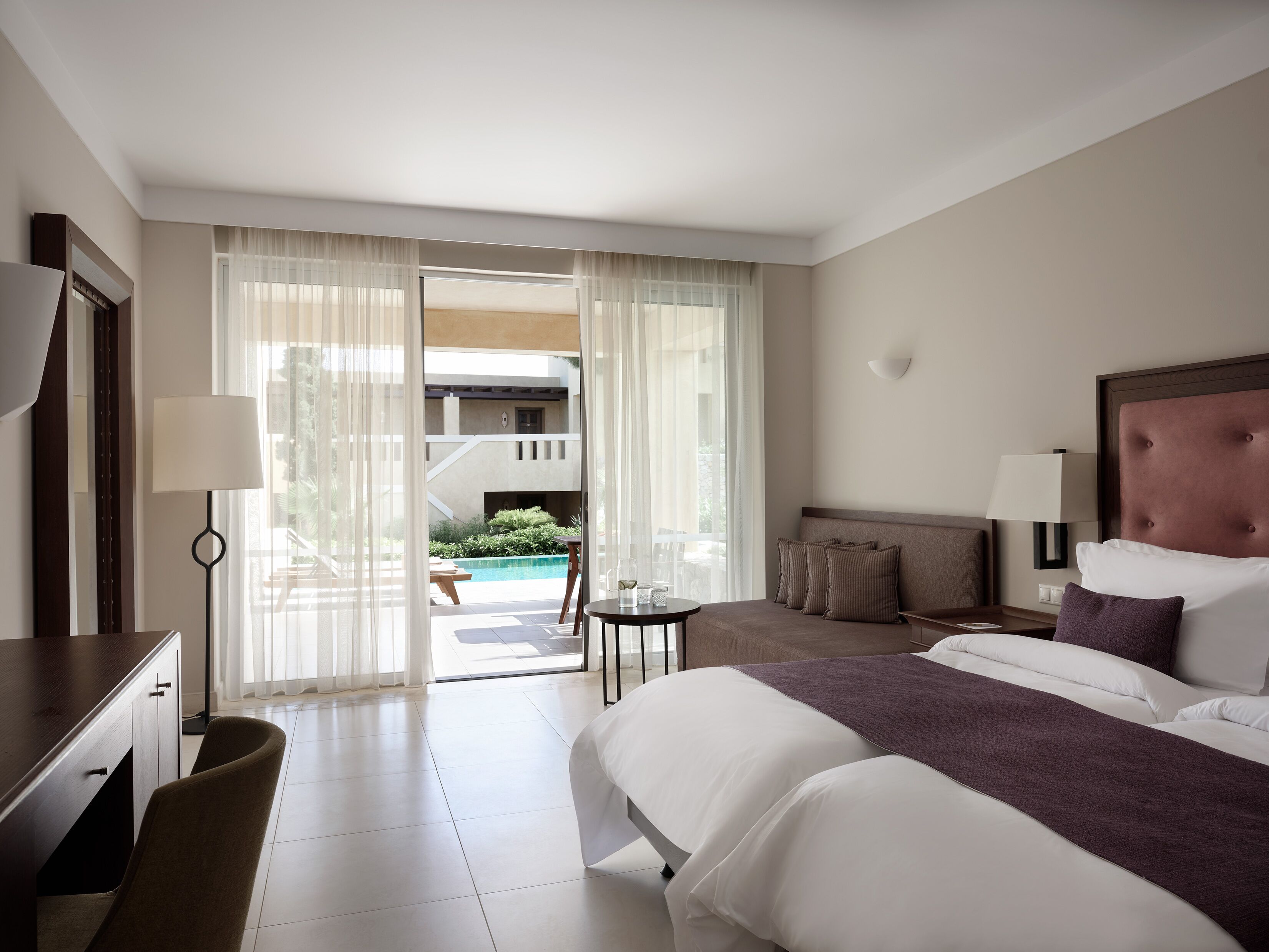 Twin / Double Room with Plunge Private Pool Inland View | Premium bedding, free minibar items, in-room safe, desk