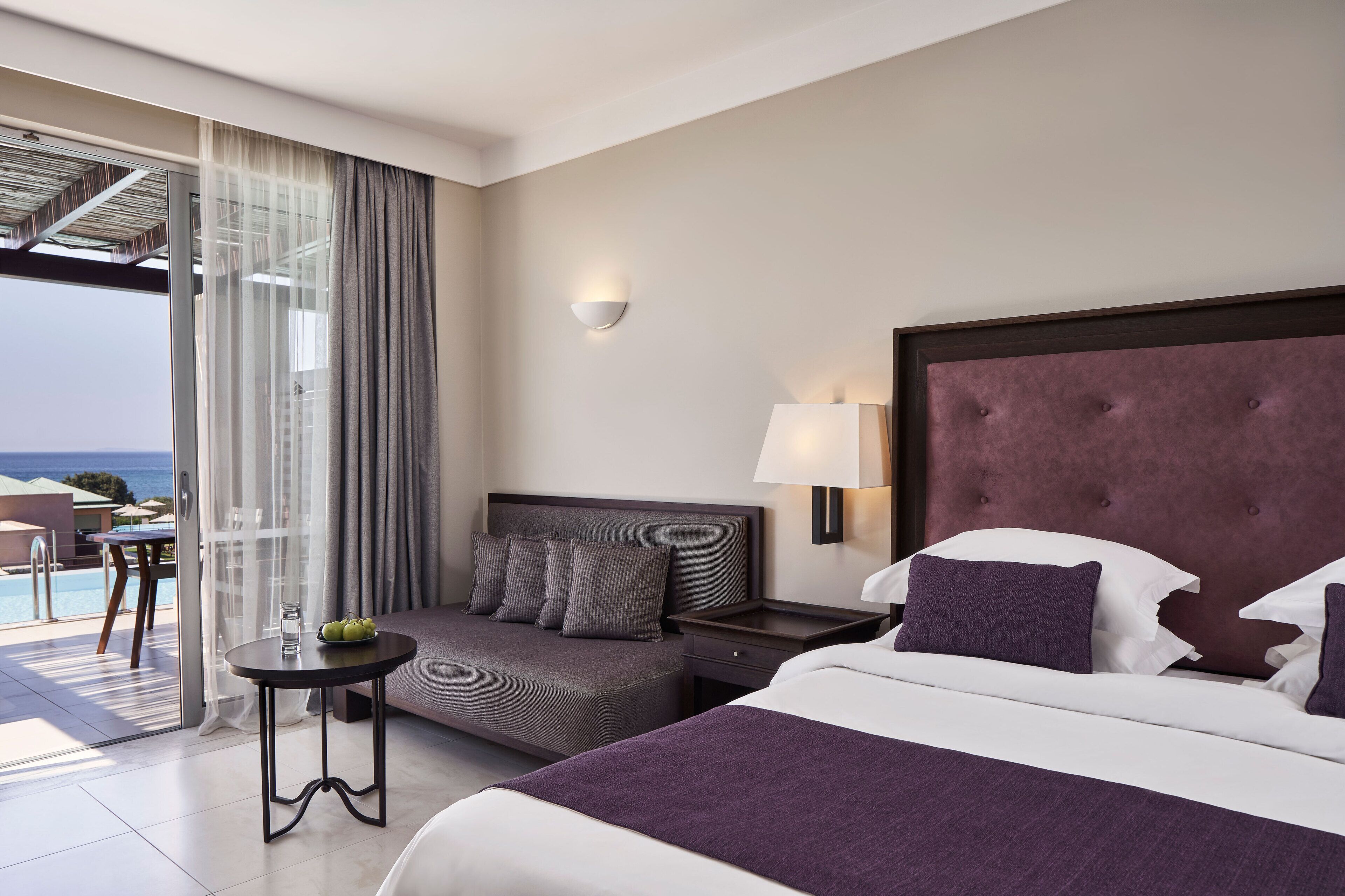 Premium bedding, free minibar items, in-room safe, desk