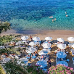 Private beach, free beach cabanas, sun-loungers, beach umbrellas
