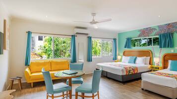 Triple Room (1 Queen and 1 Single Bed) | Pillow-top beds, desk, blackout curtains, soundproofing