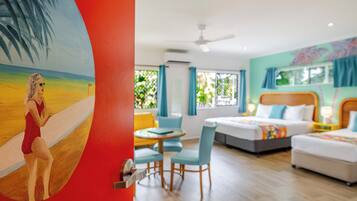 Triple Room (1 Queen and 1 Single Bed) | Pillow-top beds, desk, blackout curtains, soundproofing