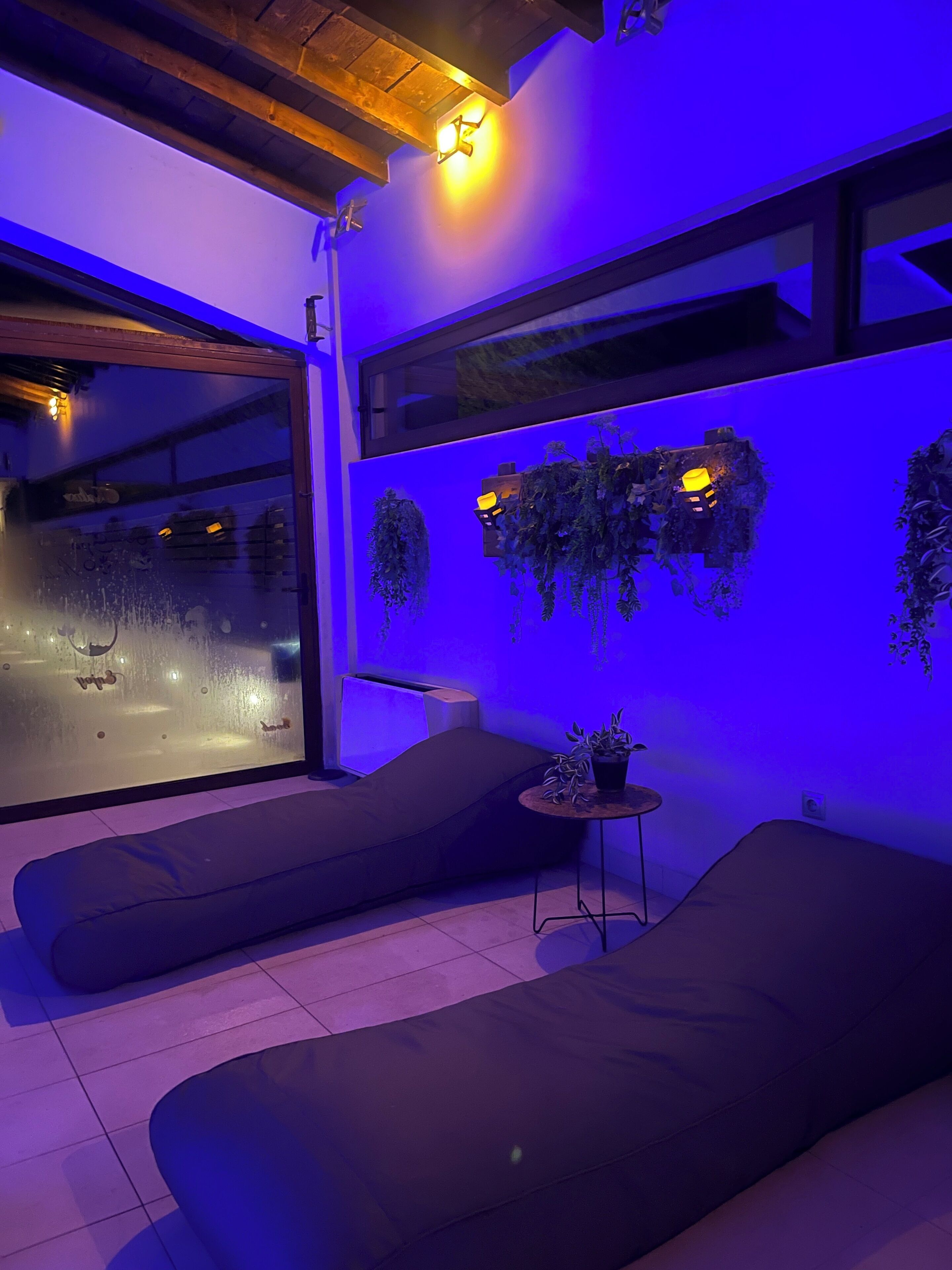 Seasonal outdoor pool, pool umbrellas, sun loungers