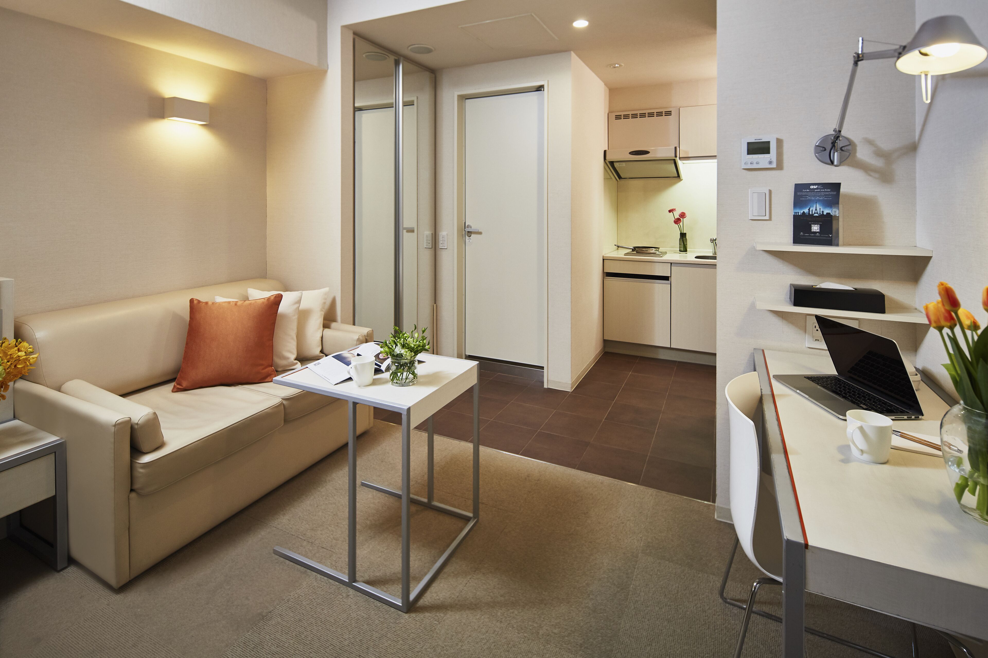 premier studio (double) | living area | 26-inch lcd tv with satellite channels, tv, dvd player