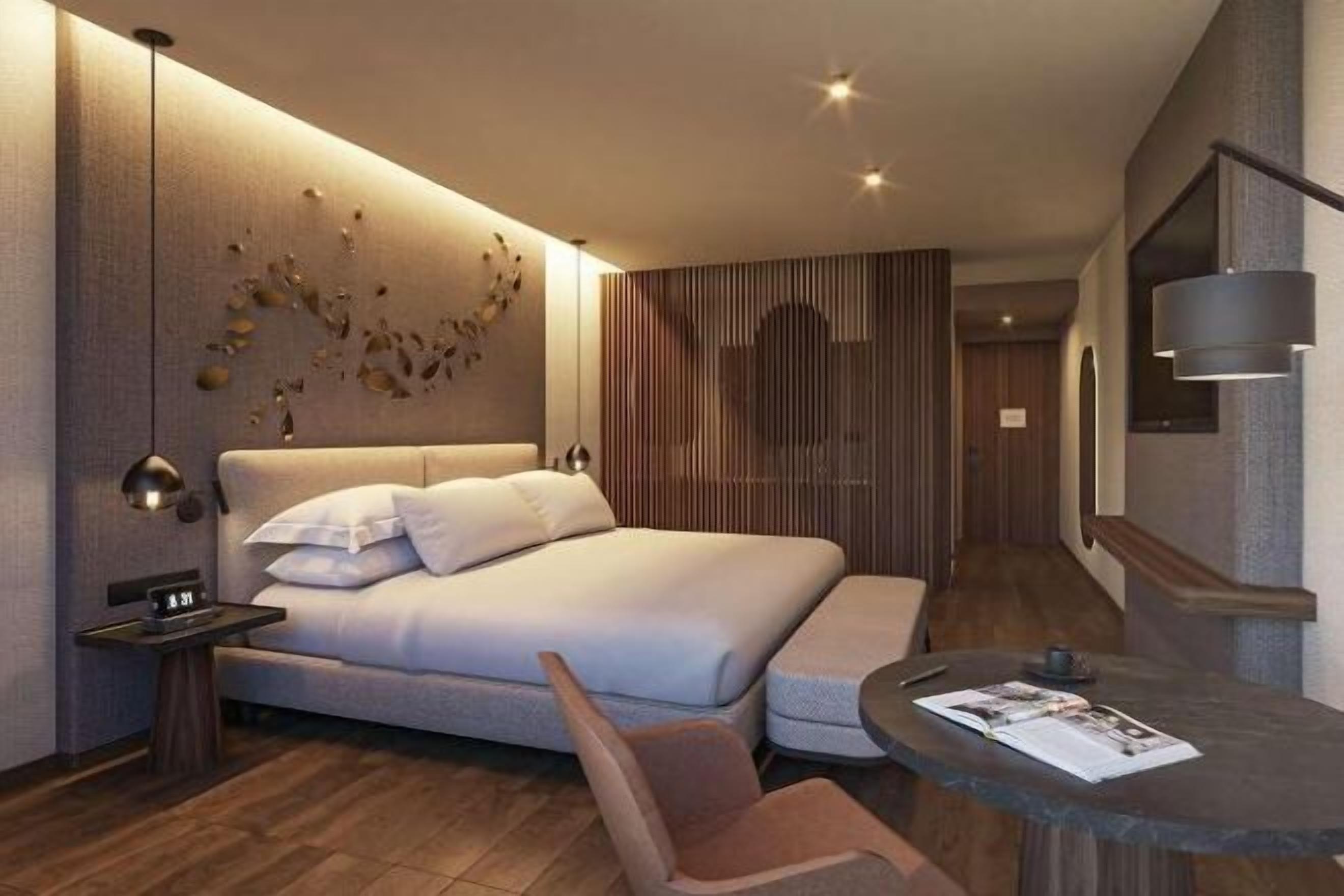 埃及棉床单、高档床上用品、客房内保险箱、办公桌