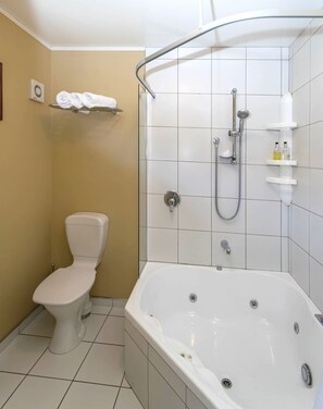 Free toiletries, hair dryer, towels