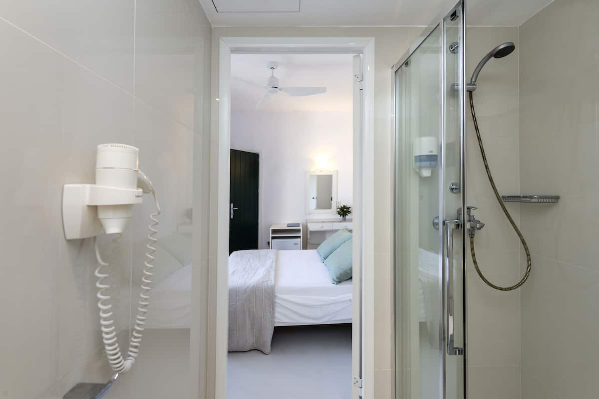 single room | bathroom | shower, hydromassage showerhead, free toiletries, hair dryer