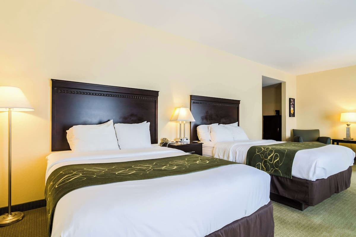 Suite, Multiple Beds, Accessible, Non Smoking | Pillowtop beds, desk, iron/ironing board, free cribs/infant beds