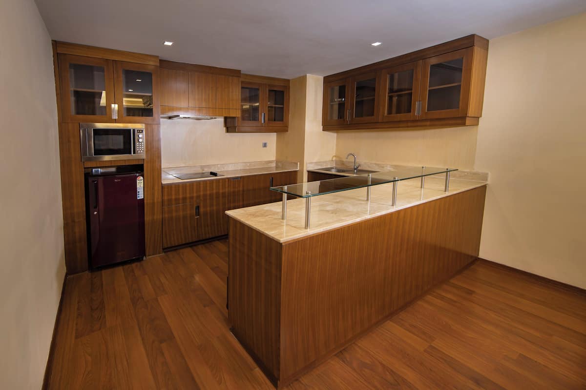 room, 1 king bed (living dining) | 1 bedroom, premium bedding, minibar, in-room safe