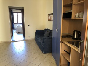 Appartement familial, 2 chambres | Cuisine privée | Réfrigérateur grande capacité avec congélateur, congélateur