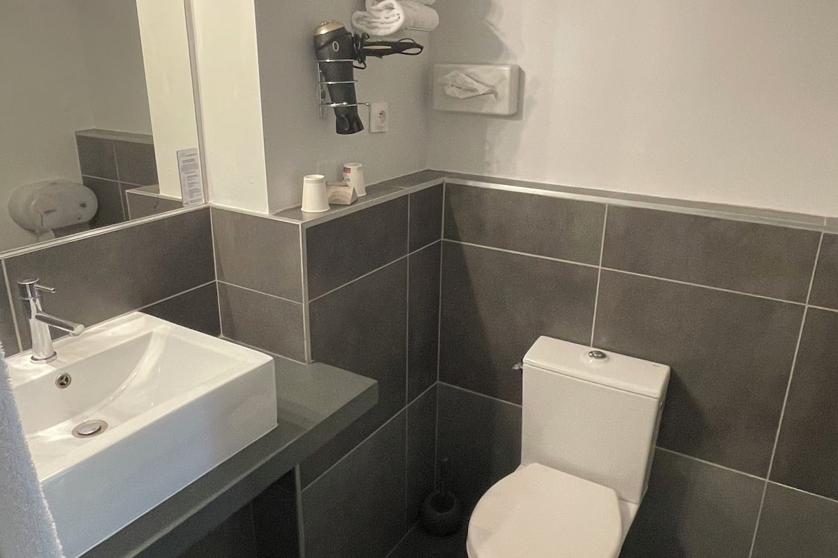 standard double room | bathroom | rainfall showerhead, free toiletries, hair dryer