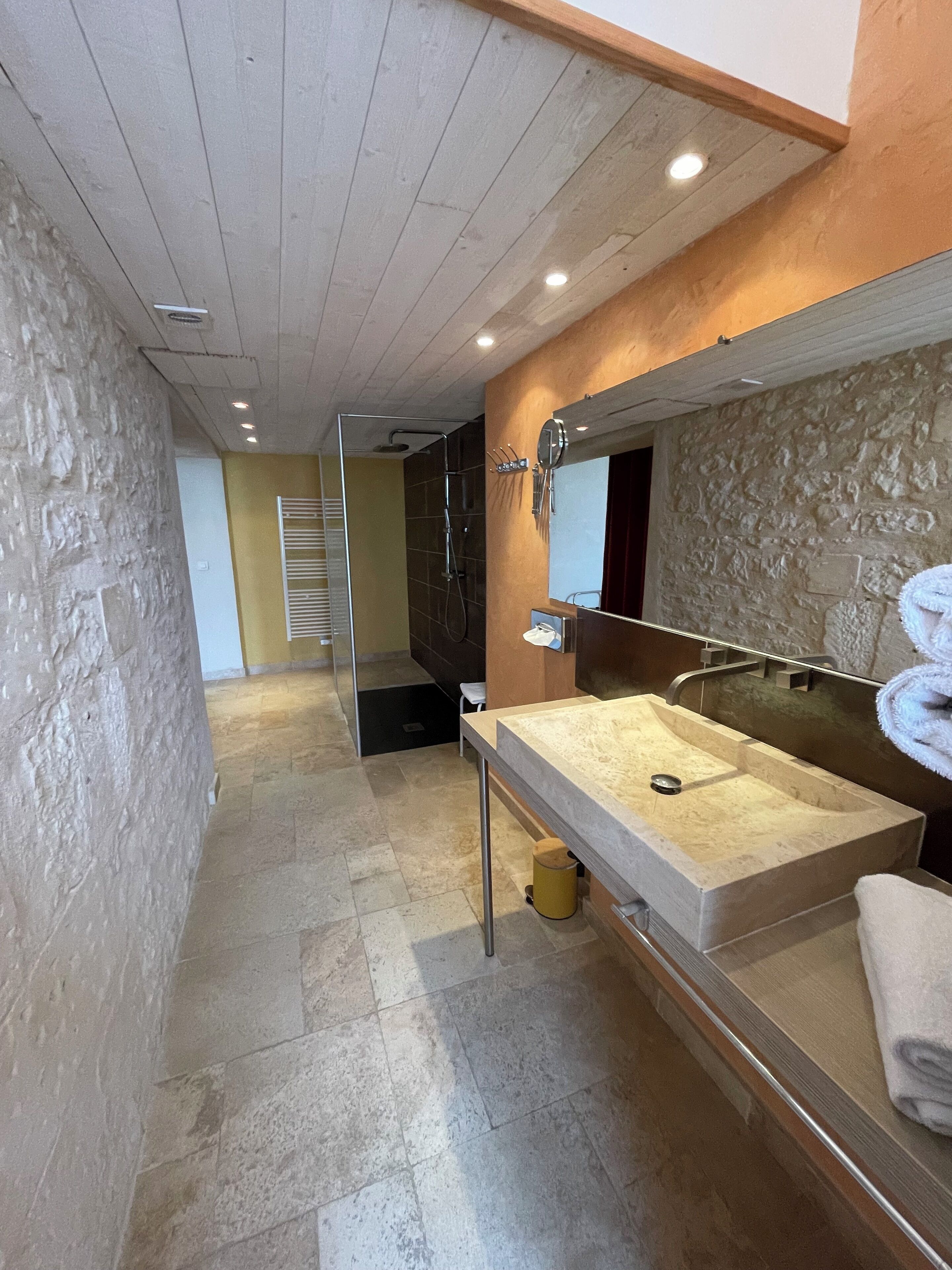 superior double room | bathroom | rainfall showerhead, free toiletries, hair dryer