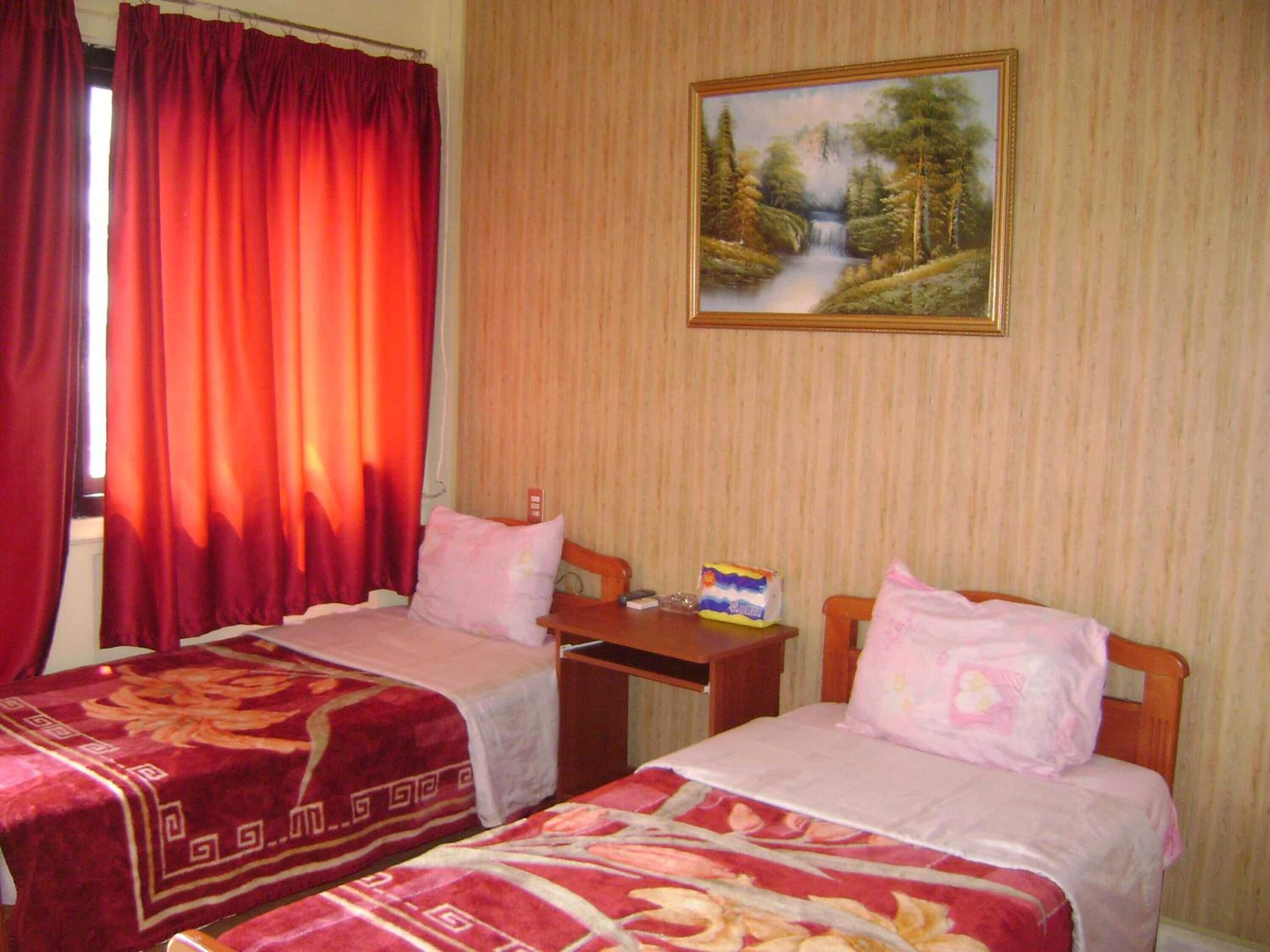 Desk, WiFi (free), bed sheets