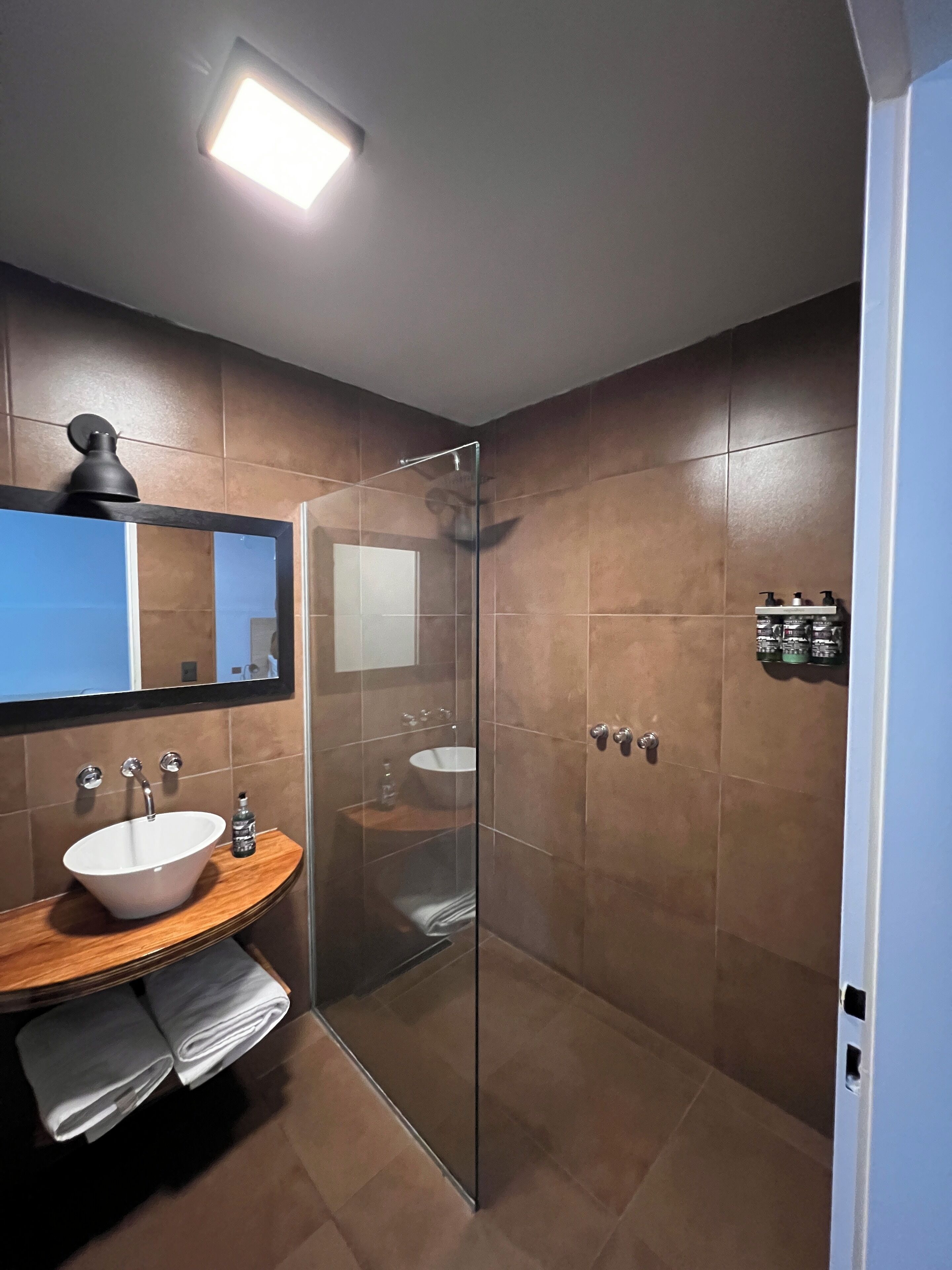 studio suite, balcony | bathroom | rainfall showerhead, free toiletries, hair dryer, bathrobes