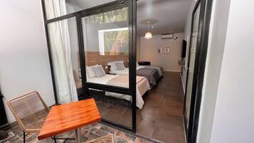 Premium Studio Suite, Balcony | Premium bedding, down comforters, pillowtop beds, minibar