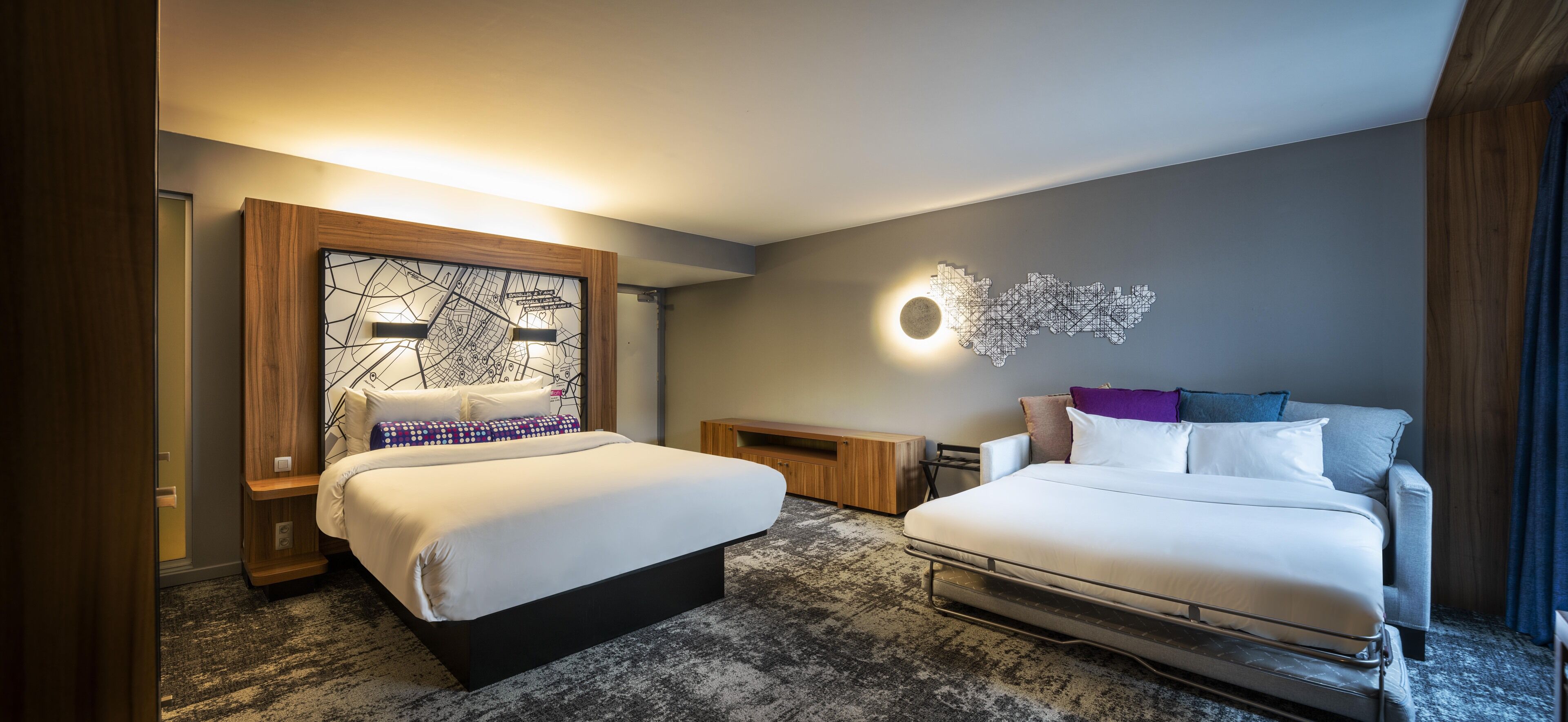 family room, 1 double bed | premium bedding, in-room safe, desk, iron/ironing board