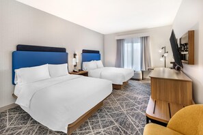 Room, 2 Queen Beds | Premium bedding, down duvets, blackout curtains, iron/ironing board - Hampton Inn & Suites Riverside/Corona East (Riverside)