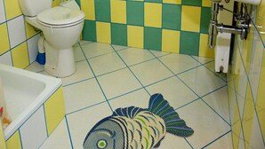 Basic Double or Twin Room | Bathroom | Shower, rainfall showerhead, free toiletries, hair dryer (on request) - Guest House LT (Kaunas)
