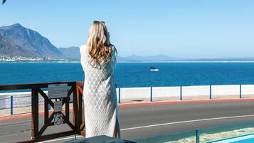 Enjoy breathtaking views of the sea and distant mountains from this elevated viewing platform.