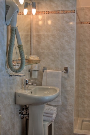 Free toiletries, hair dryer, bidet, towels