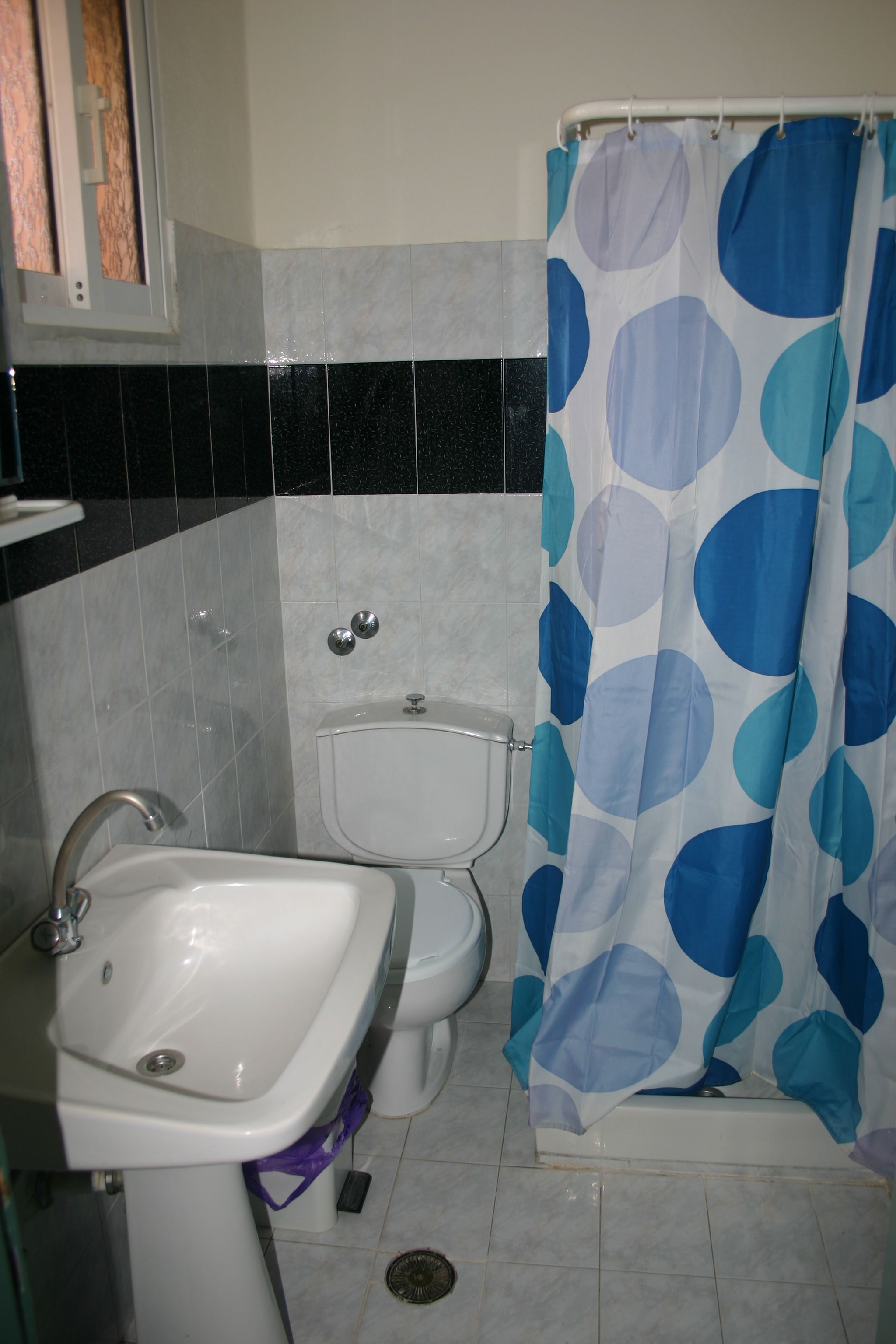 double or twin room | bathroom | shower, hair dryer, towels, toilet paper
