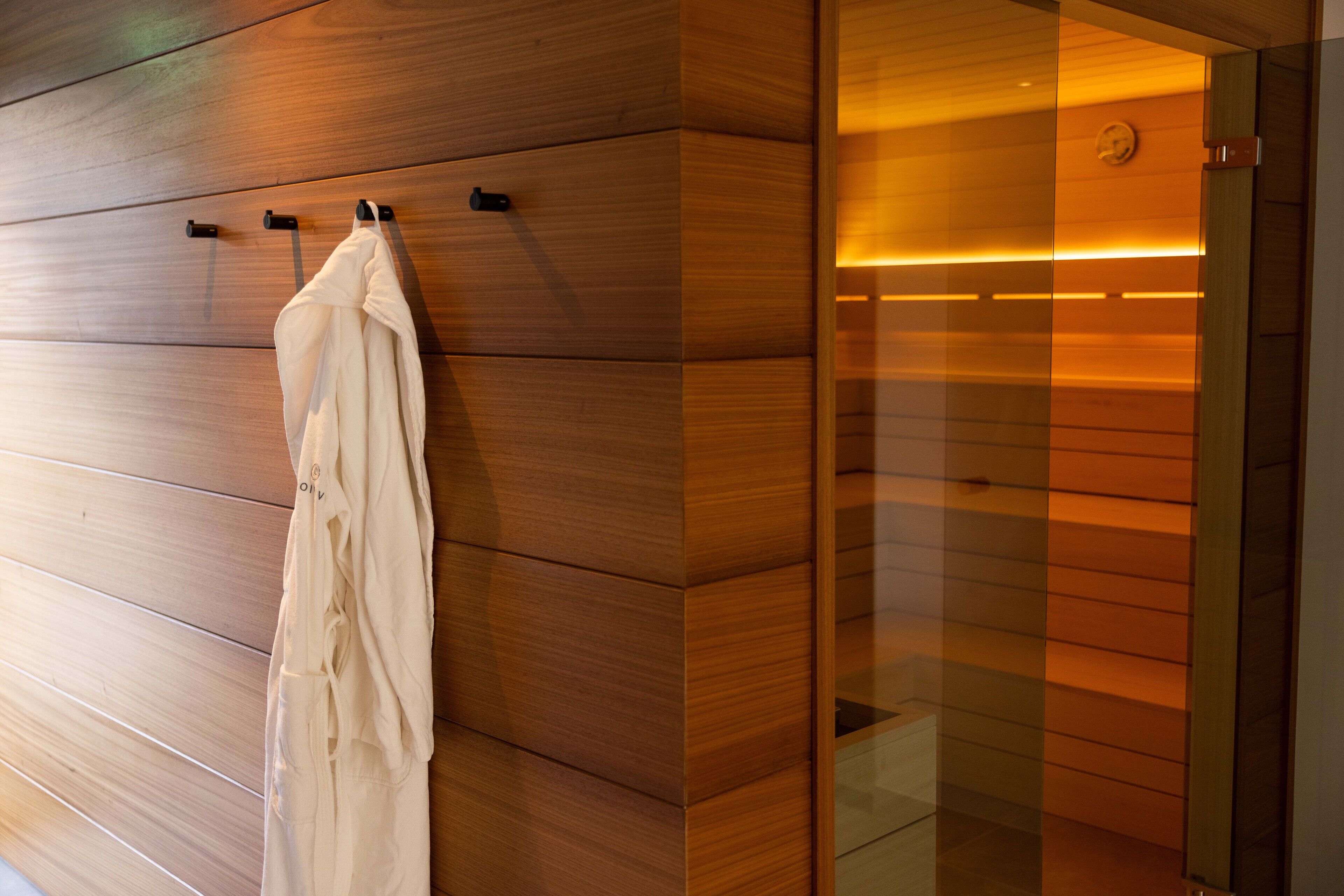sauna, steam room