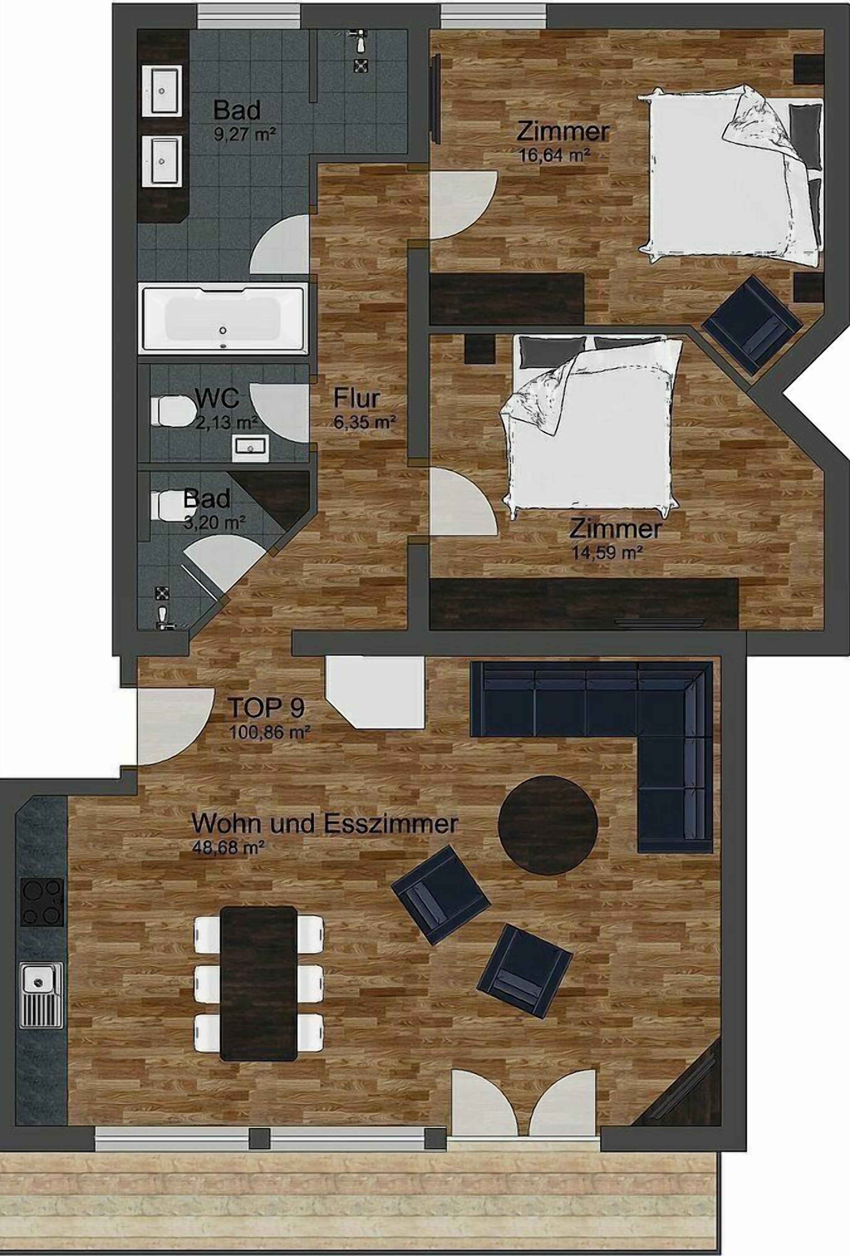 luxury apartment | premium bedding, in-room safe, iron/ironing board, cots/infant beds