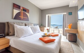Superior Room - Partial Sea View | Premium bedding, Select Comfort beds, minibar, in-room safe - Podstine Hotel (Hvar)