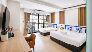 Triple Deluxe Balcony | Premium bedding, pillow-top beds, in-room safe, desk - Citin Armoni Patong Hotel by Compass Hospitality (Patong)