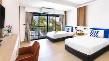 Premium bedding, pillow-top beds, in-room safe, desk