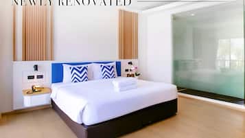 Premium bedding, pillow-top beds, in-room safe, desk