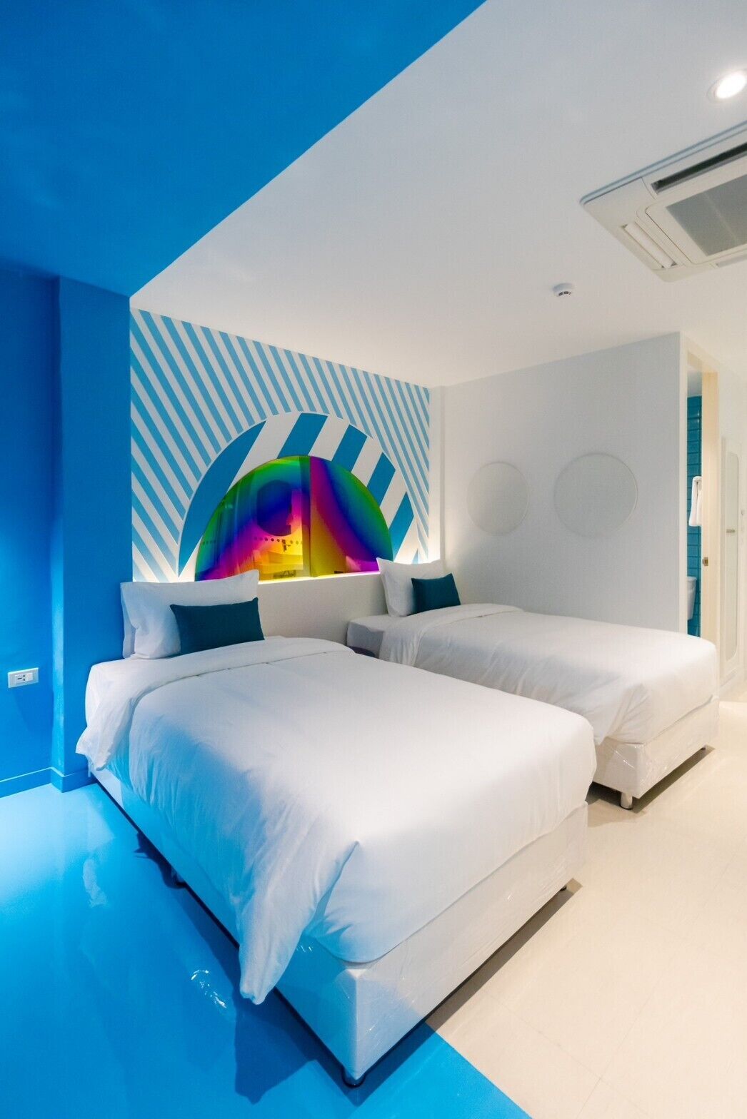 Deluxe-værelse med 2 enkeltsenge - ikke-ryger | Pengeskab på værelset, individuelt design, gratis Wi-Fi, sengetøj