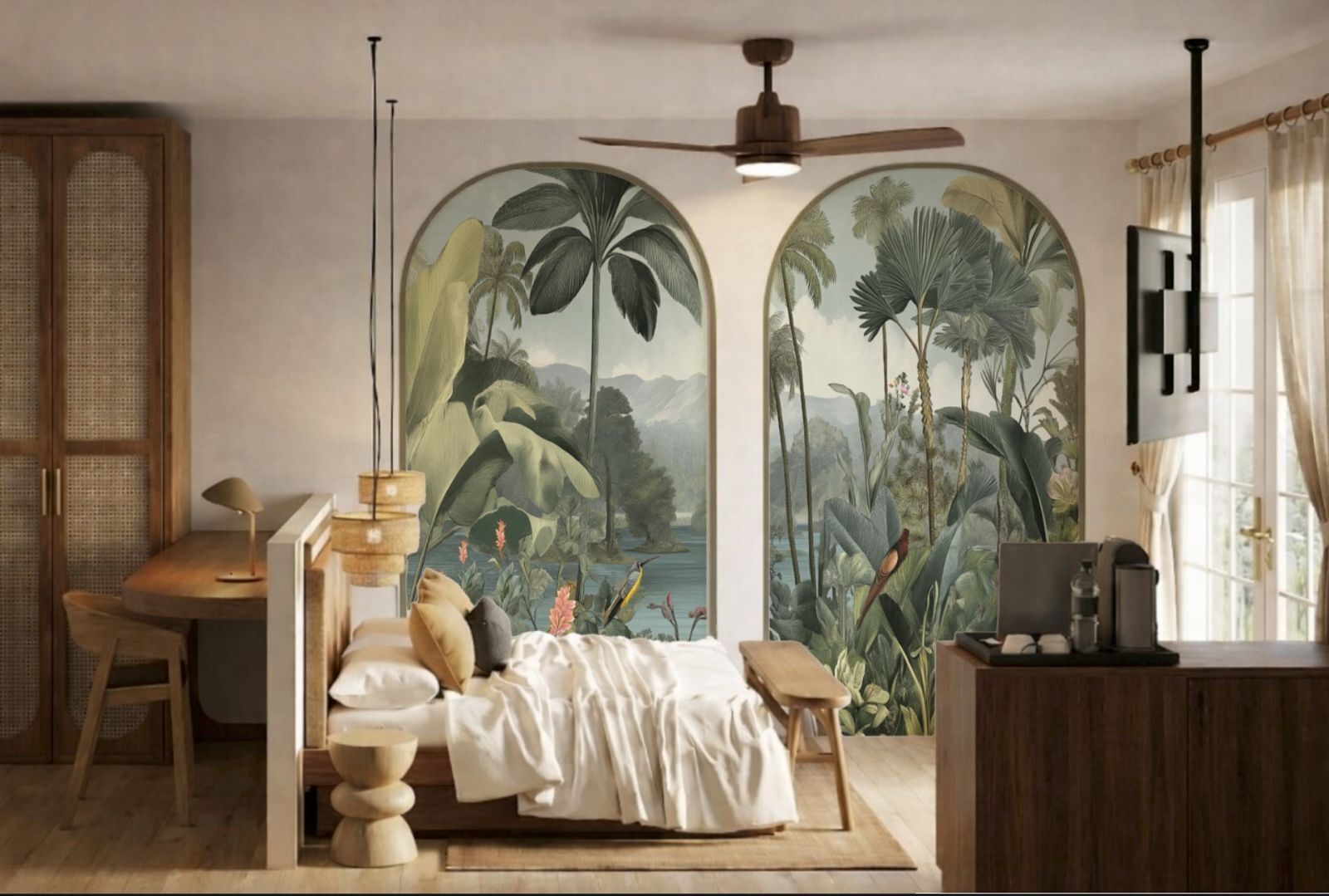 Quarto casal conforto, vista para o oceano | Frigobar, cofres nos quartos, escrivaninha