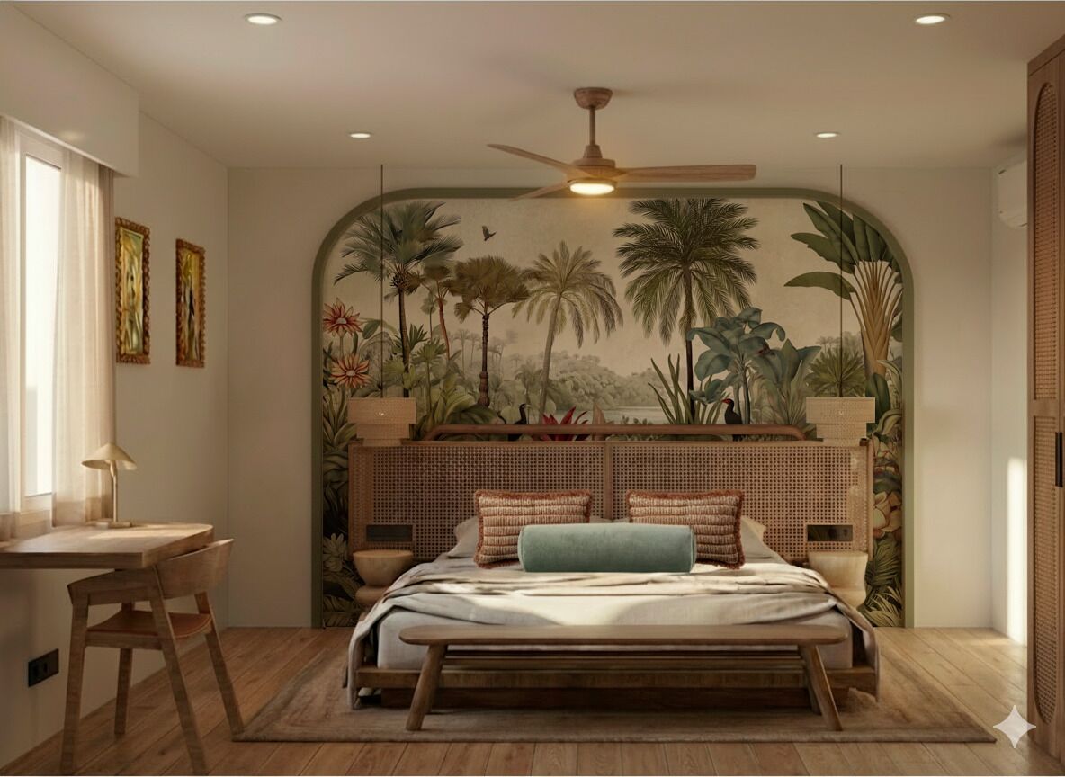 Quarto casal conforto, vista para o jardim | Frigobar, cofres nos quartos, escrivaninha