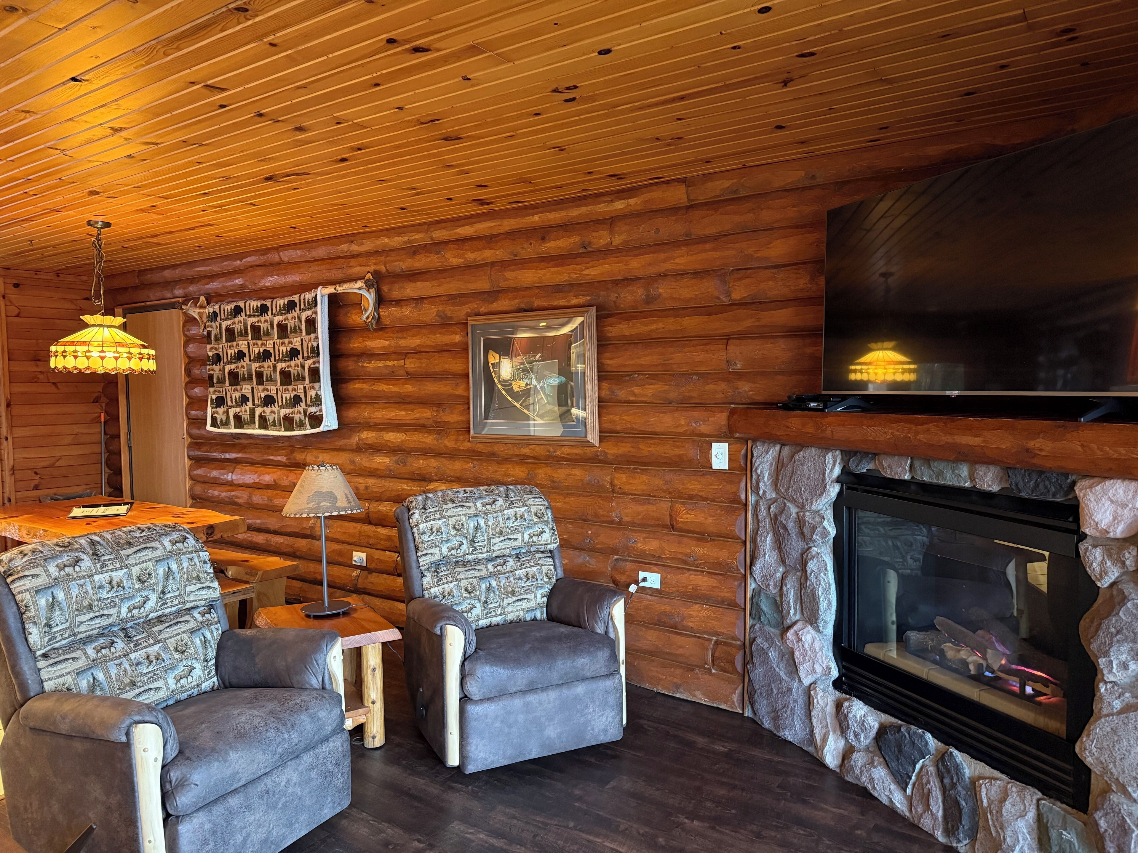 2 bedroom riverview master villa (8 person) | living area | 50-inch smart tv with digital channels, netflix, hulu