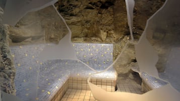 Sauna, steam room, body treatments, aromatherapy, hot stone massages