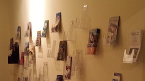 Pared con varios estantes de libros y suelo alfombrado.