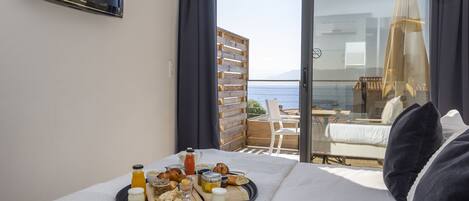 Double Room, Balcony, Sea View | Premium bedding, memory foam beds, minibar, in-room safe