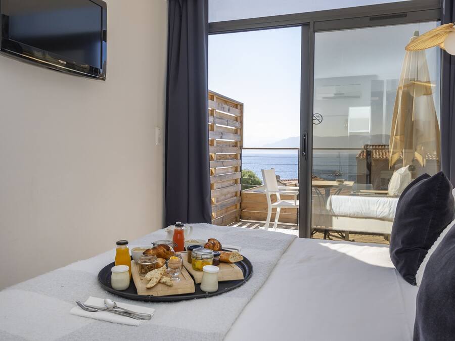 Double Room, Balcony, Sea View | Premium bedding, memory-foam beds, minibar, in-room safe