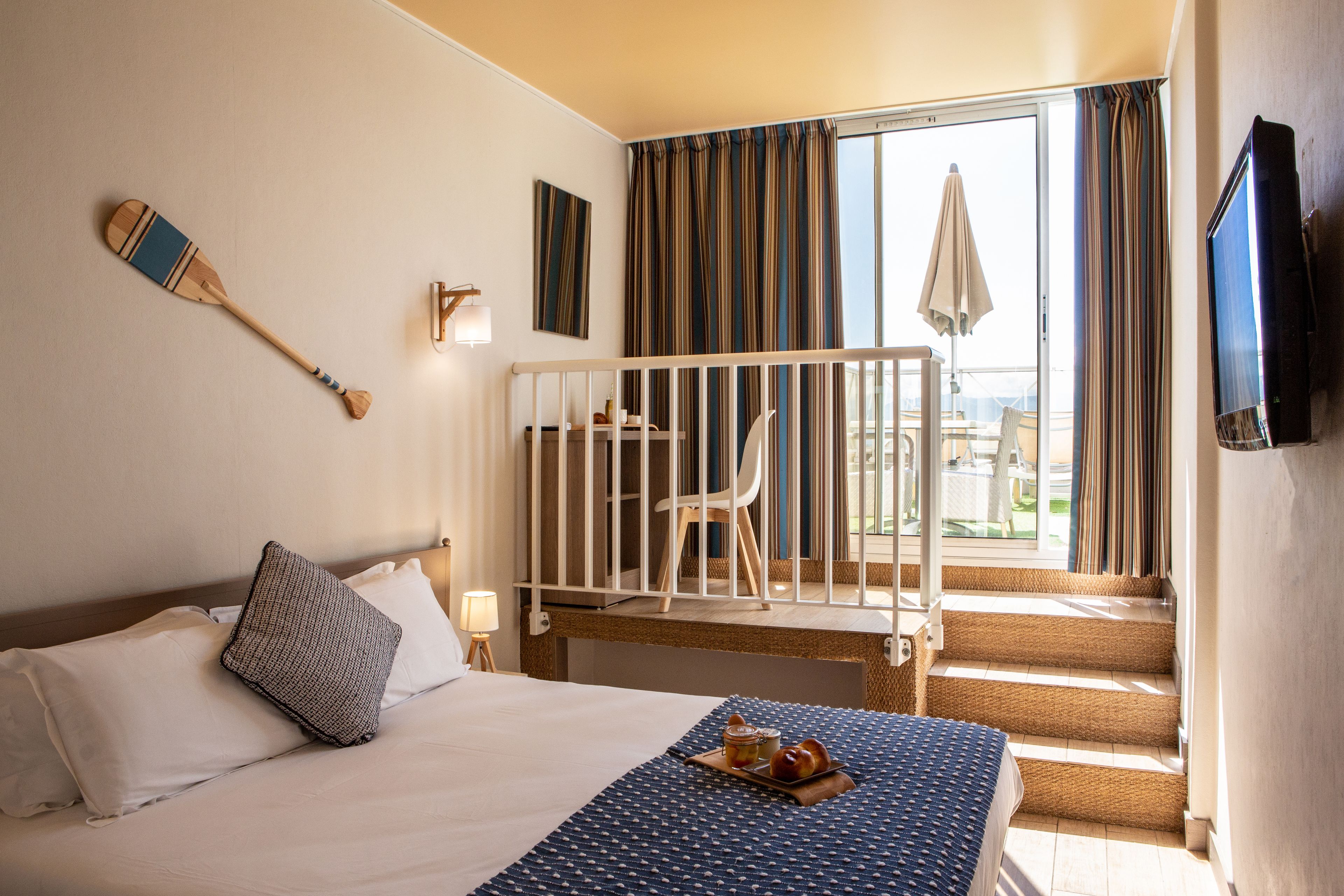 superior double room (seaside) | 1 bedroom, premium bedding, memory-foam beds, minibar