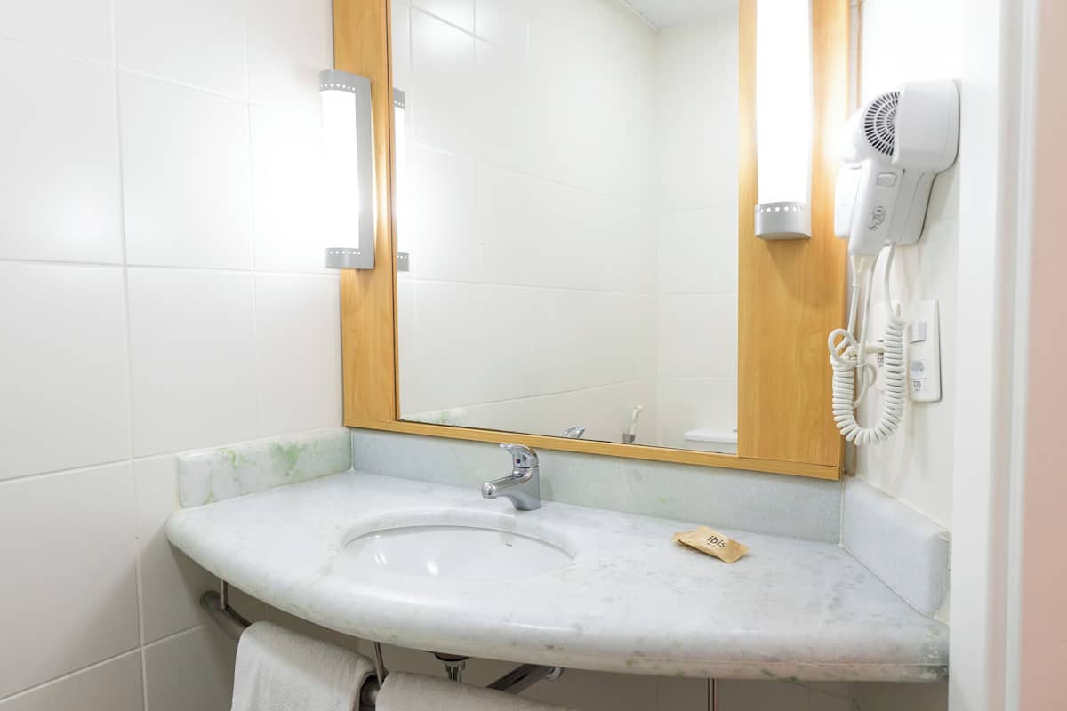 shower, eco-friendly toiletries, hair dryer, bidet