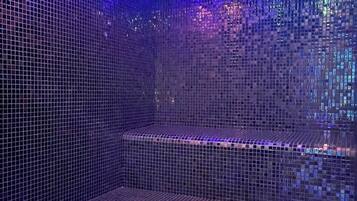 Turkish bath/hammam, hot stone massages, sports massages, body wraps