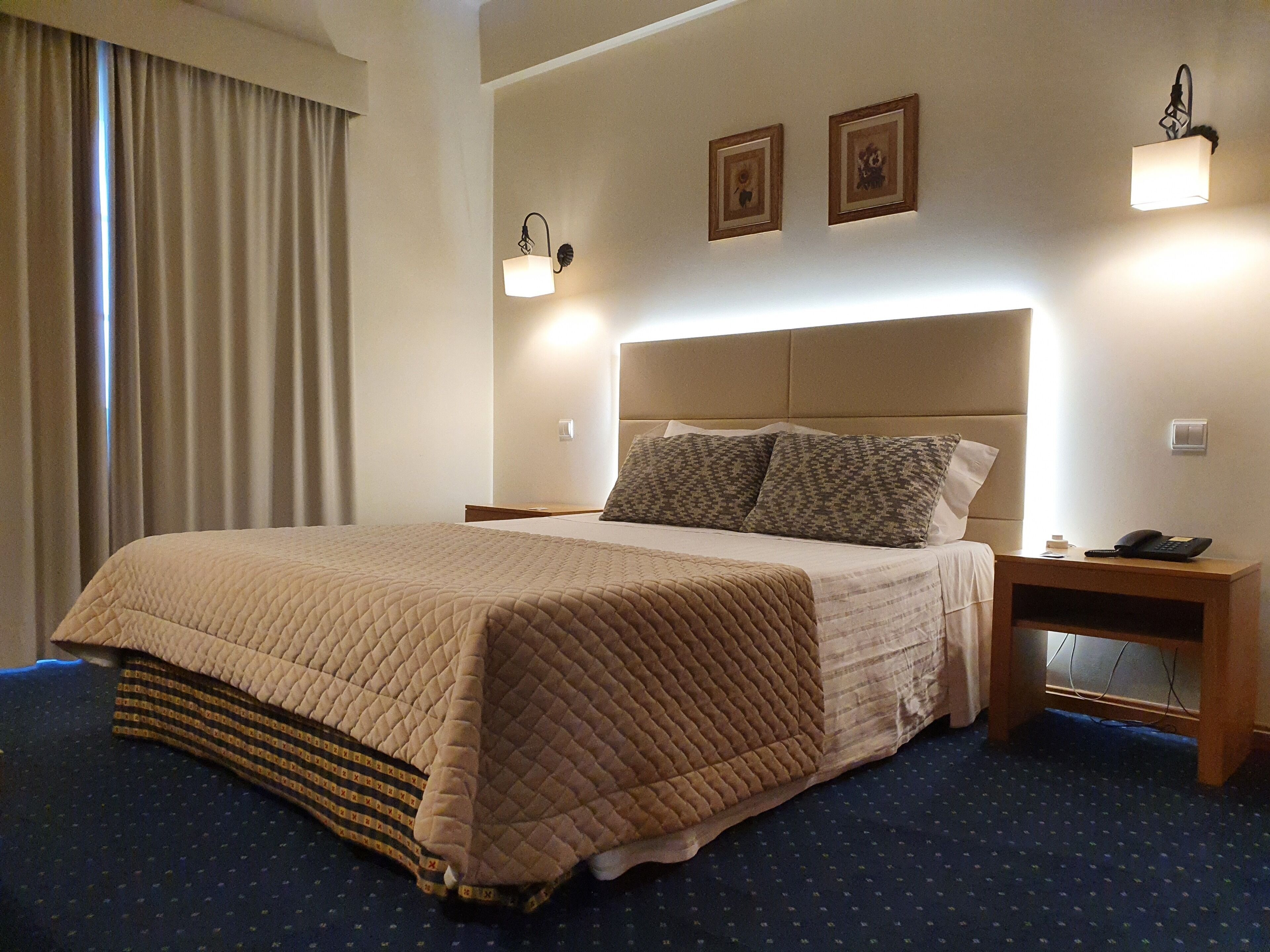 In-room safe, desk, laptop workspace, blackout curtains