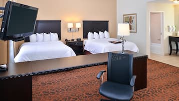 Suite, 2 Queen Beds, Non Smoking | In-room safe, iron/ironing board, free cribs/infant beds