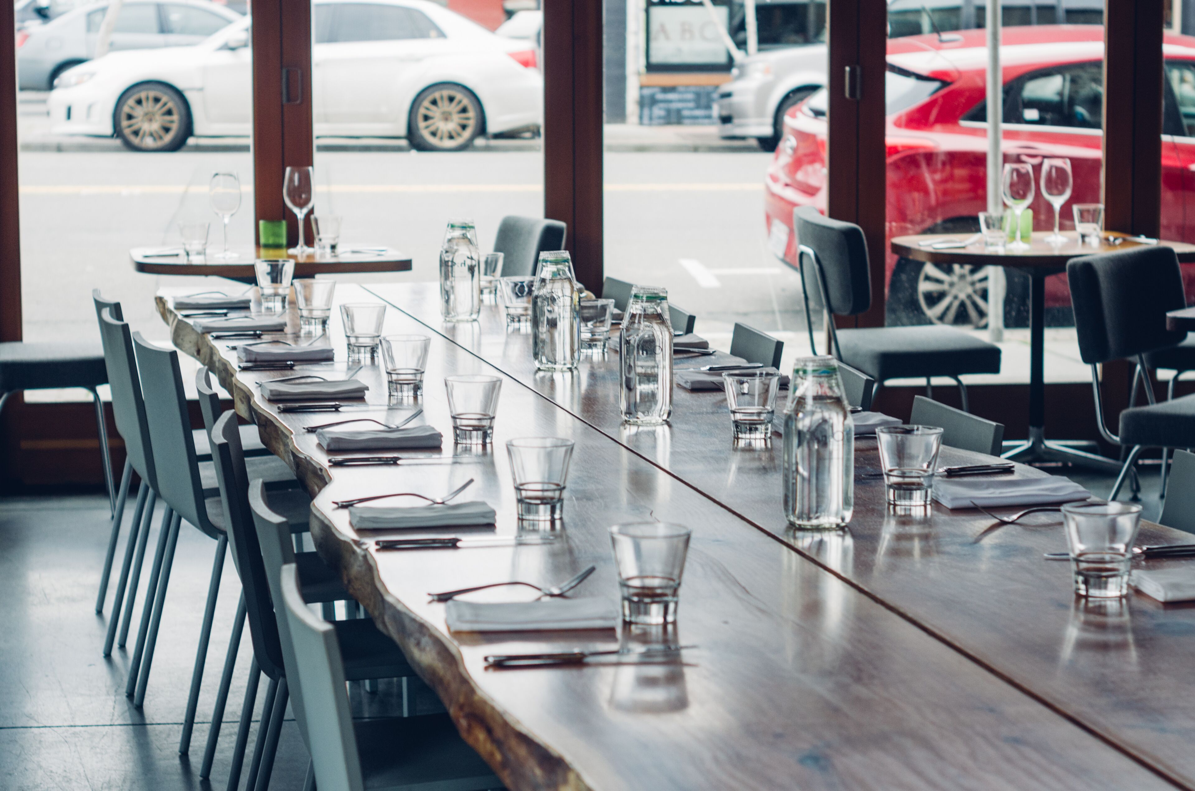 Frokost og middag serveres, amerikanske retter