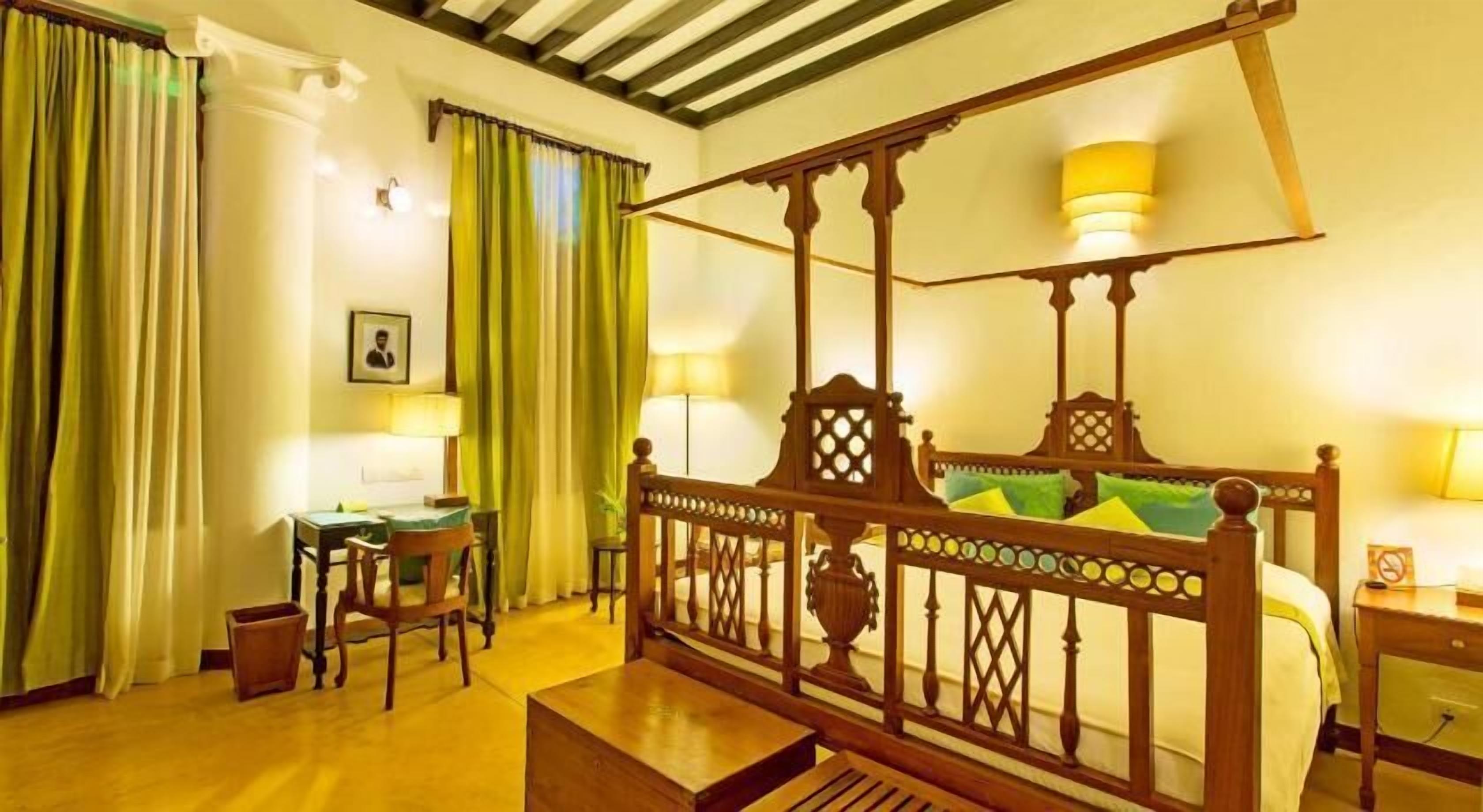 Premium bedding, minibar, desk, laptop workspace