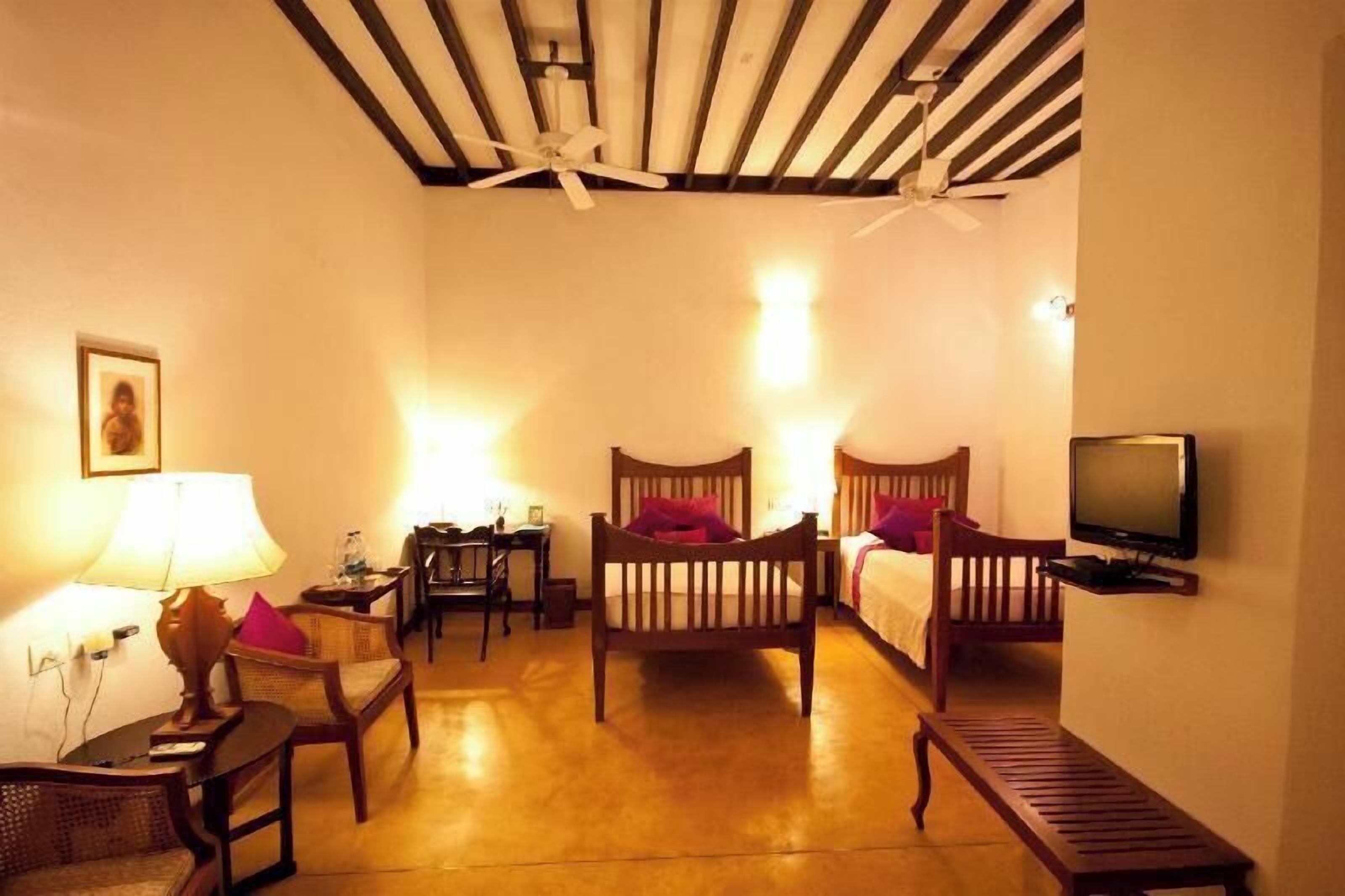 Premium bedding, minibar, desk, laptop workspace